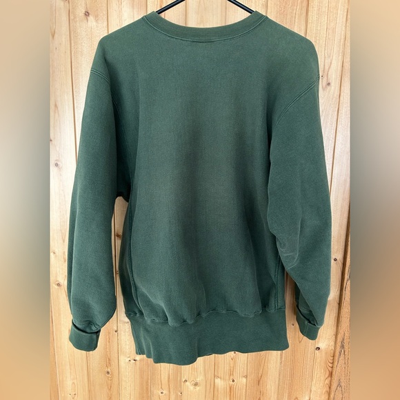 Vintage Champion Olive Green Reverse Weave Sweatshirt Size Large - Picture 4 of 7